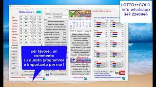 Nuovi PRONOSTICI con LOTTO++GOLD.. il programma campione per Windows ! ESEMPI SEMPRE VALIDI