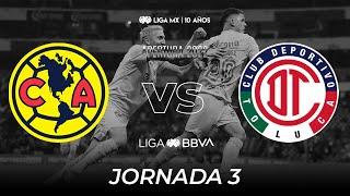 Resumen | América vs Toluca  | Liga BBVA MX | Apertura 2022 - Jornada 3