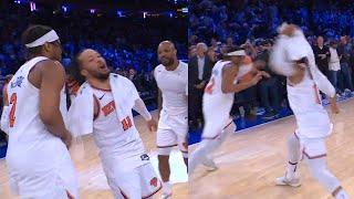 Jalen Brunson gets mad at teammates slapping him after Knicks eliminate Celtics 