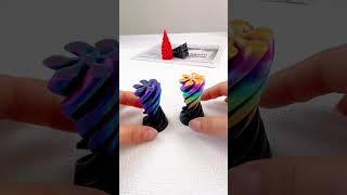 3D Printed Toy Snowflake Cone Spiral #diy #3dprinting