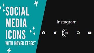 HTML & CSS Tutorial | Social Media Icons with Hover Effects