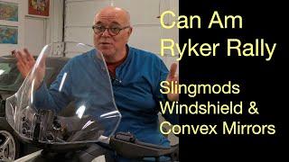 Can Am Ryker Slingmods Windshield and Convex Mirrors