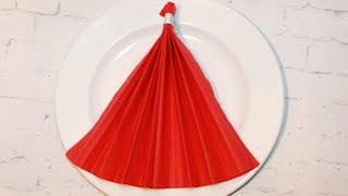 How To Fold Napkin For Christmas