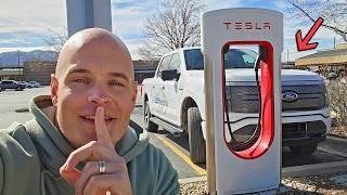 Charging a Ford EV at a Tesla Supercharger is.... Mostly Easy.