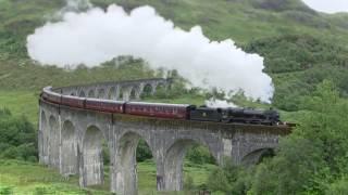 Greetings from Glenfinnan Viaduct with Jacobite Express