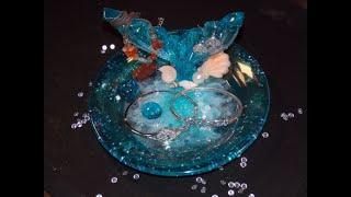 Mermaid seashell Trinket dish / Jewelry Dish / Epoxy Resin