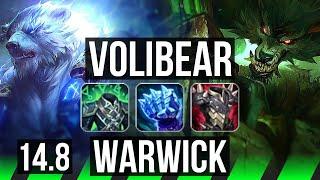 VOLIBEAR vs WARWICK (JGL) | Comeback, 41k DMG, 1100+ games | NA Master | 14.8