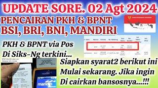 UPDATE SORE  PENCAIRAN BANSOS PKH & BPNT JULI-AGUSTUS. PKH & BPNT VIA POS TERKINI DI SIKS-NG