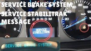 Resolving a Service Brake System Light Brake, Service Stablitrak, Traction Control Off