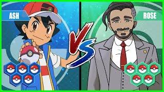 Pokemon Battle Pedia: Ash Vs Chairman Rose