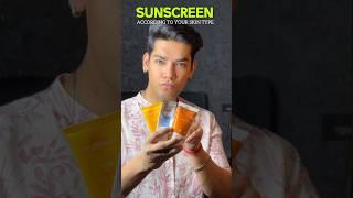 Sunscreen according to your skin  #sunscreen #skintypes #oilyskin