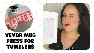 How to sublimate a skinny tumbler in the Vevor Mug press- Gone wrong- Small Business