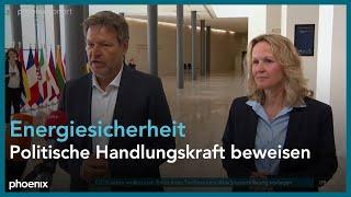 Robert Habeck und Steffi Lemke zum Treffen der EU-Energieminister:innen am 28.06.22