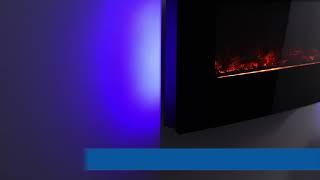 Focal Point Pasadena Black Remote Control Wall-Mounted Electric Fire | Screwfix