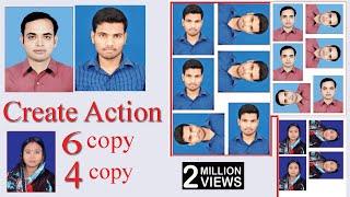 Create Action Passport Size Photo Step by Step  6 copy and 4 copy create action