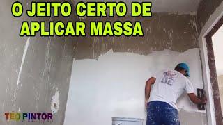 COMO APLICAR MASSA CORRIDA DIRETO NO REBOCO!!