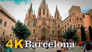 Walking tour in GOTHIC QUARTER, BARCELONA, SPAIN 4K