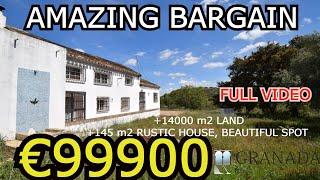 SOLD-BARGAIN PROPERTY ANDALUCIA, SPAIN,  FANTASTIC 1,4 Has. COUNTRY ESTATE with nice RUSTIC HOUSE