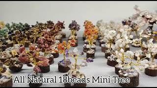 18 Beads  Mini All natural Gemstones Tree| Bellarosa  Gems |