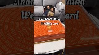 Anant Ambani & Radhika Merchant Wedding Card #wedding #royalwedding #anantambani #radhikamerchant