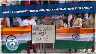 Indian Community Countering Pro-Khalistan Protest In Canada | DT Next