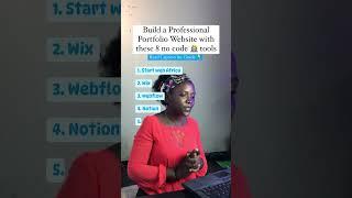 Free & Easy Tools to build your portfolio website 