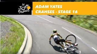 Adam Yates crashes in Col du Portillon - Stage 16 - Tour de France 2018