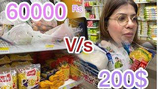 Can we do full grocery shopping in USA worth 200 Dollars as i did in 60000rs.