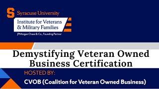 Demystifying Veteran Owned Business Certification