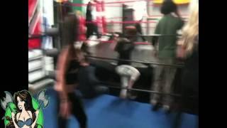 Angelina Love and Brigitte Kingsley in the ring.mov