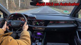 2025 Audi RS3 FACELIFT AUF DER AUTOBAHN! Wie verhält er sich bei höheren Geschwindigkeiten?