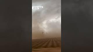 Supercell in Texas towers over farms, prompts massive dust storm #shorts