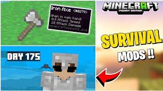 Top 5 Mods For Minecraft PE Survival || Best Mods And Addon For MCPE