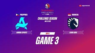 Aurora vs Team Liquid ID GAME 3 Snapdragon Pro Series Season 6 | TLID vs RORA ESPORTSTV