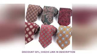 Floral Ties For Men Women Classic Wine Color Neck Tie For Party Business Casual Suit Neckties Weddin