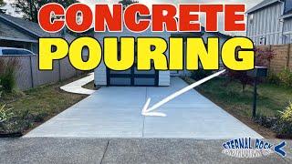 Pouring Concrete In The Pacific Northwest! Back Patio, Side Walkway, Front Walkway & Driveway