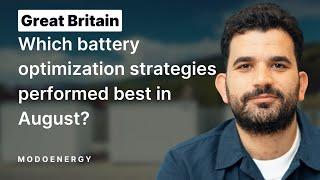 Which battery energy storage optimization strategies were most lucrative in August 2024?