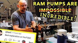 The Incredible Ram Pump.  How it Pumps Water Without Electricity Or Fuel.