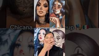 Chicana Clown makeup inspo#beauty #latinamakeup #chicana #makeuptutorial