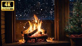  Relax with 4K Cozy Christmas Music and a Crackling Fireplace F2