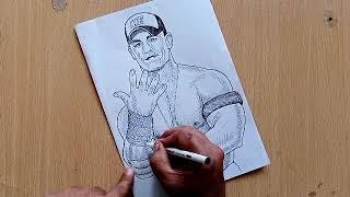 how to draw john Cena easy drawing art channel 20k