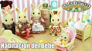 Habitacion del muñeco bebe Calico Critters y su Familia Conejos - Juguetes para niñas