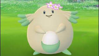 SHINY FLOWER CROWN CHANSEY CAUGHT IN POKÉMON GO!  SPRING EVENT 2021