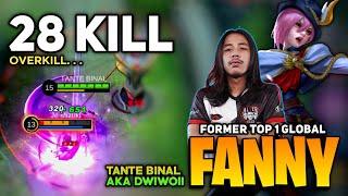 28 KILL ! Fanny Perfect Gameplay [Former Top 1 Global Fanny] TANTE BINAL aka Dwiwoii - Mobile Legend