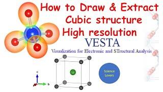 How to draw Crystal structures using VESTA, Exporting High Resolution TIF files using VESTA, VESTA