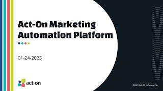 Act-On Marketing Automation Live Demo