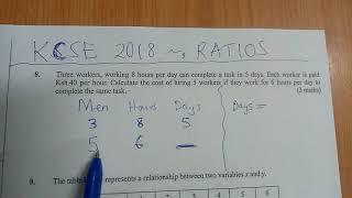 KCSE 2018 - RATES OF WORK