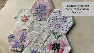 A new project - #patchwork #hexies #embroidery #vintage #k3n