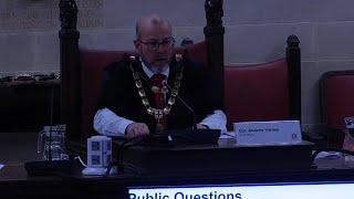 Bristol City Council Meeting Chaos Public Shout 'Lord Mayor I Must Protest'  Public Gallery Cleared