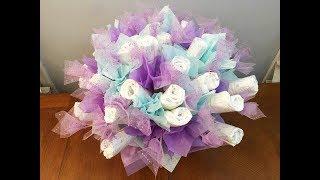 Baby Diaper Bouquet | Diaper Cake (Tutorial)